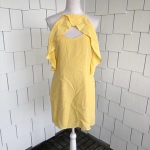 BB Dakota Women's Citrus Kaless Cold Shoulder Dolman Sleeves Halter Dress sz 6